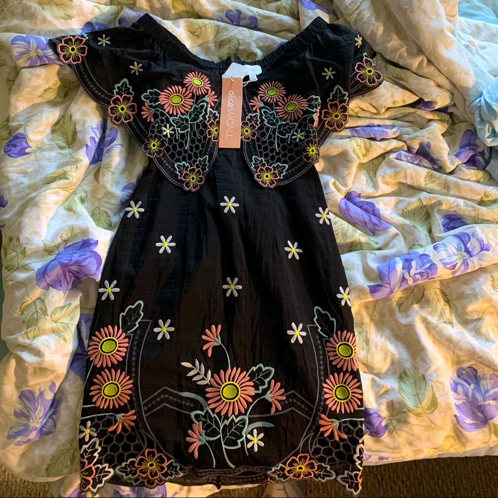 Alice McCall Honeycomb Floral mini Dress